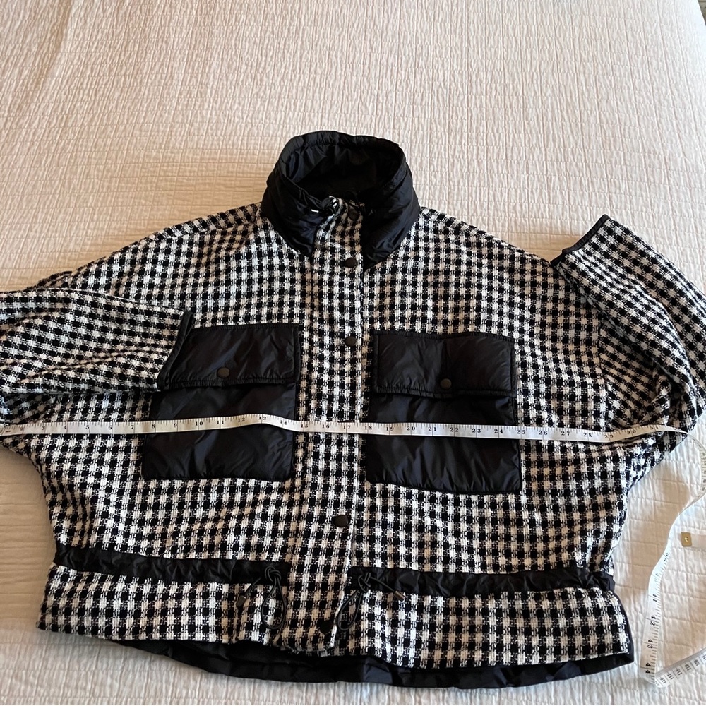 EUC Zara black/white check oversized jacket - Picture 9 of 10